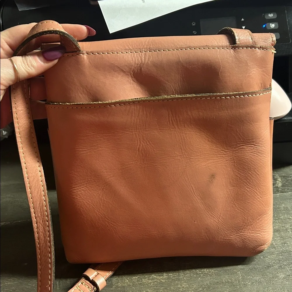 Patricia Nash Dusty Rose Leather Crossbody‎ Bag